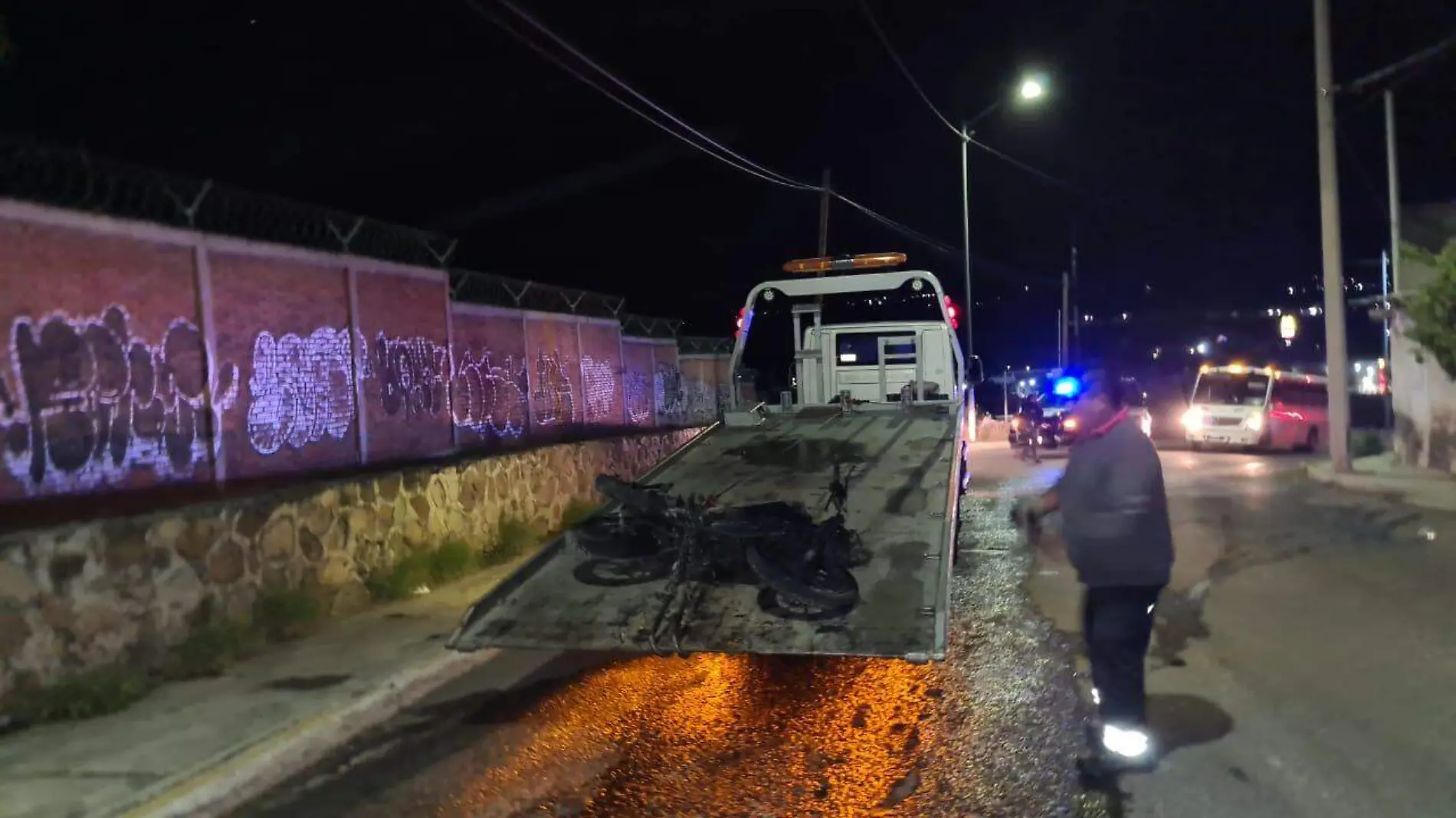 incendia motocicleta